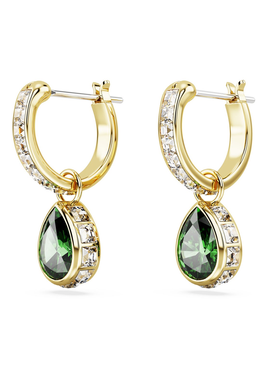 Swarovski Stilla oorringen verguld - detail groen