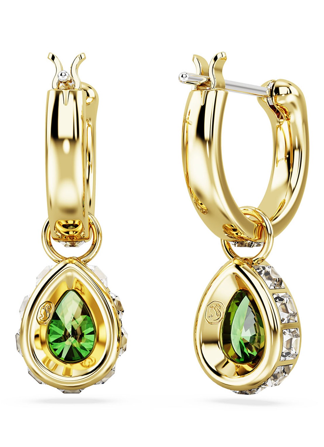 Swarovski Stilla oorringen verguld - detail 2 groen