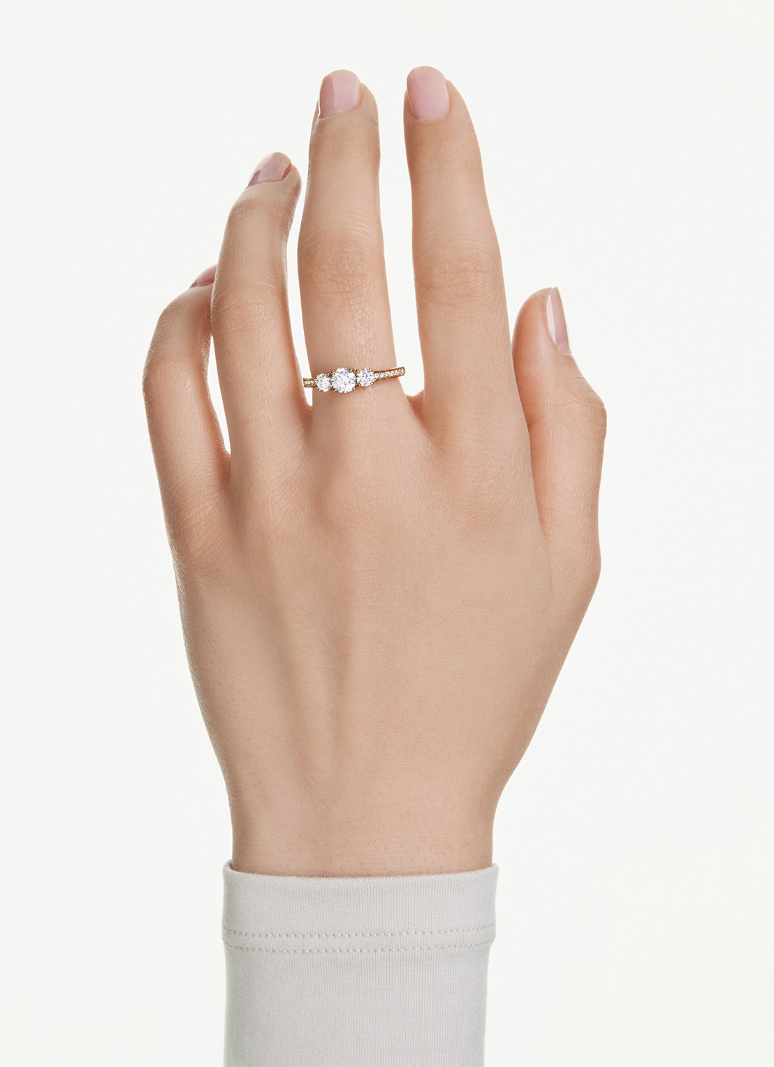 Swarovski Stilla ring verguld 55 - voorkant 2 goud