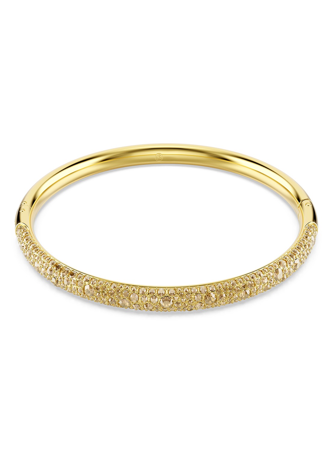 Swarovski Sublima bangle met kristal L - voorkant goud