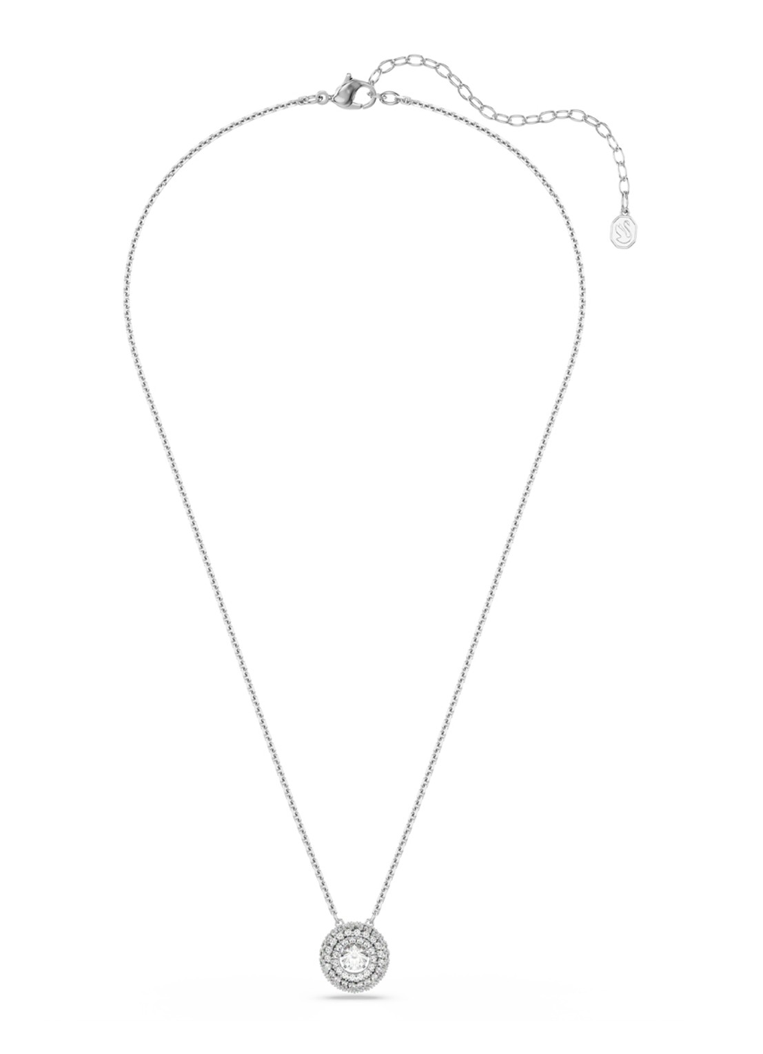 Swarovski Sublima ketting met kristal - detail 2 zilver