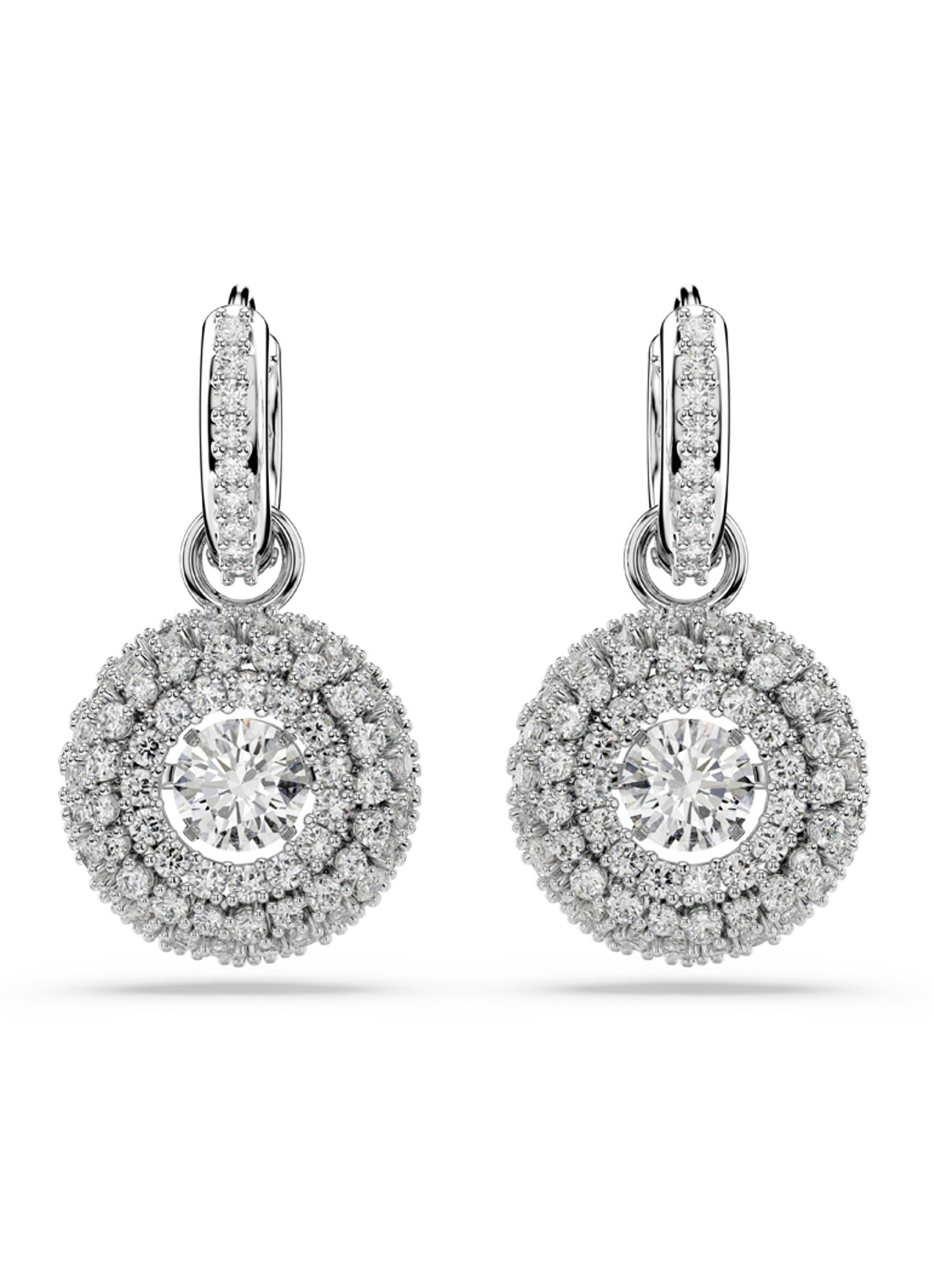 Swarovski Sublima oorringen met kristal - detail 2 zilver