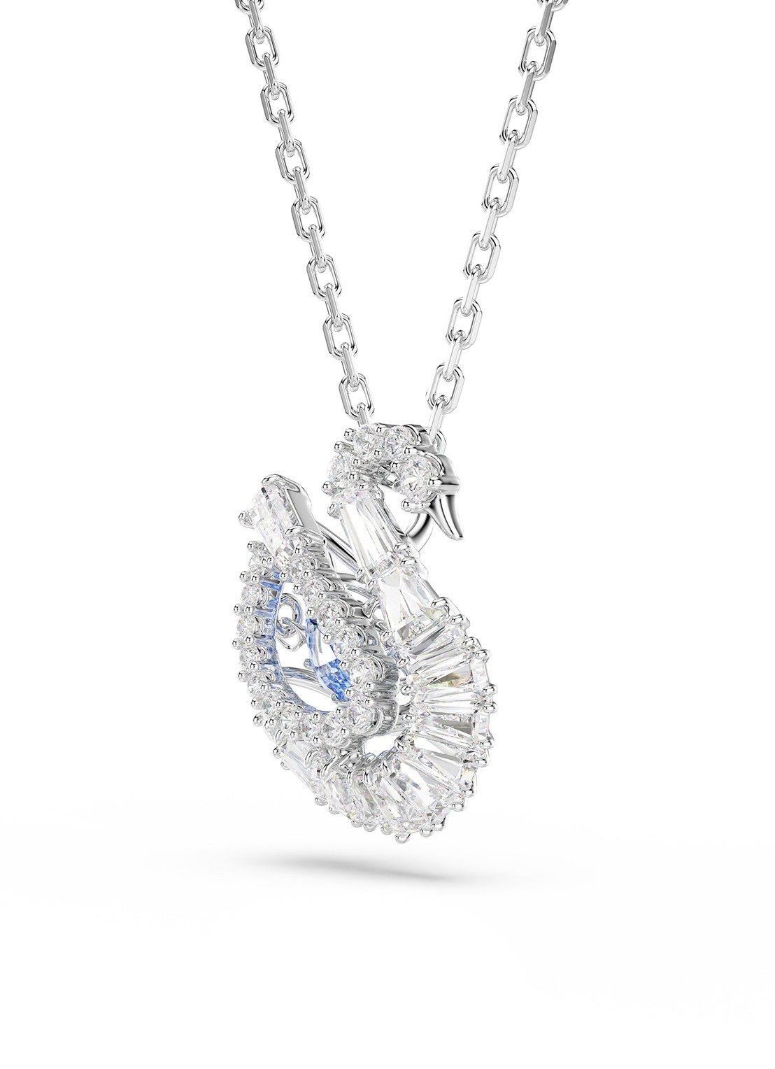 Swarovski Swan ketting met zirkonia - detail 2 zilver