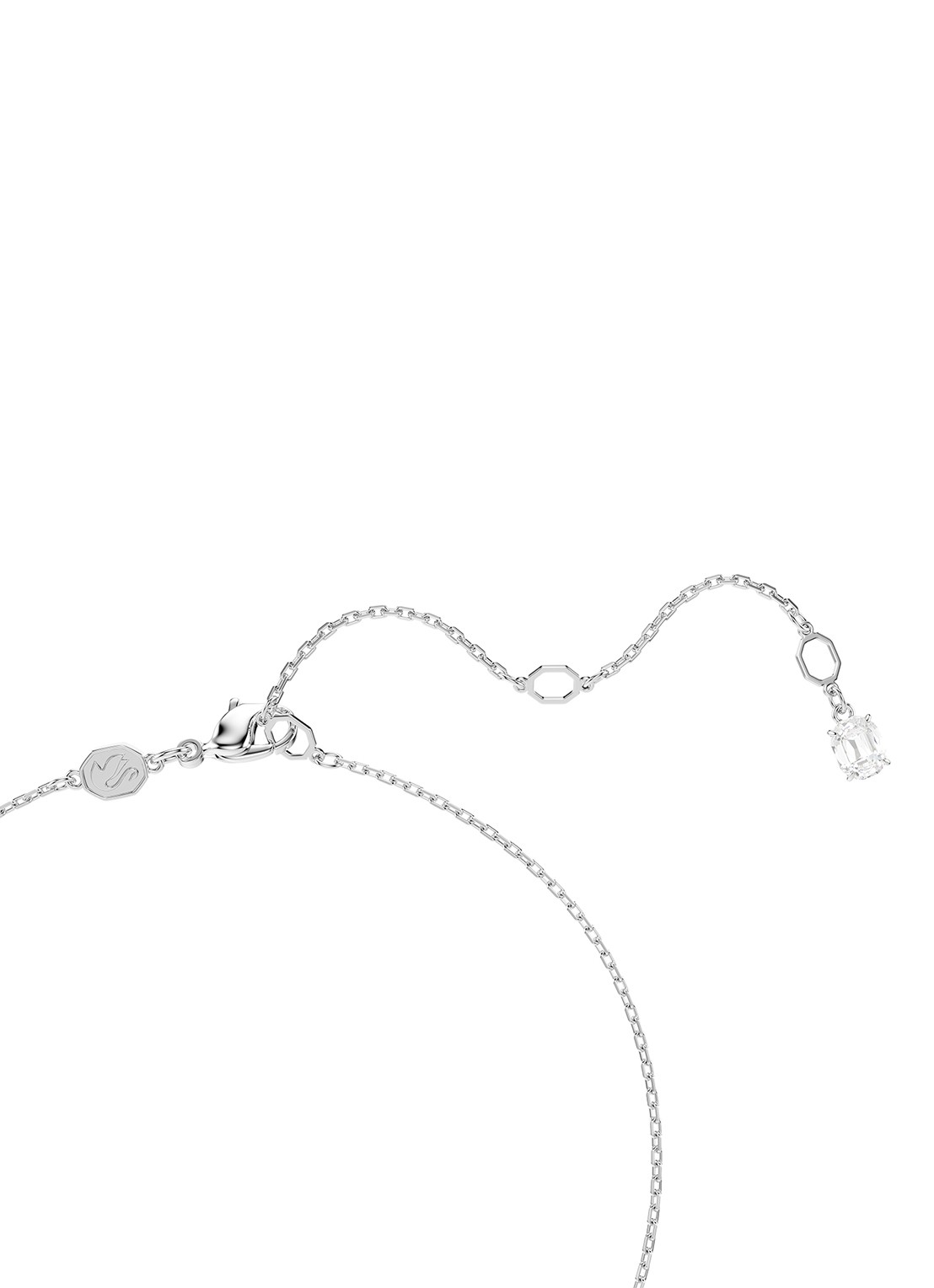 Swarovski Swan ketting met zirkonia - detail 3 zilver