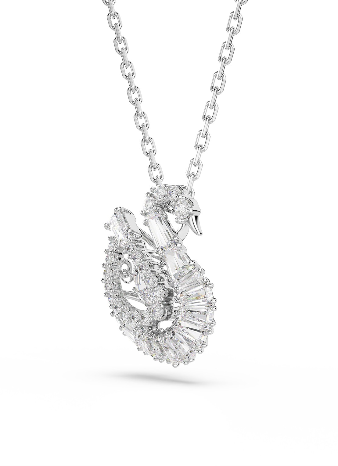 Swarovski Swan ketting met zirkonia - detail 4 zilver