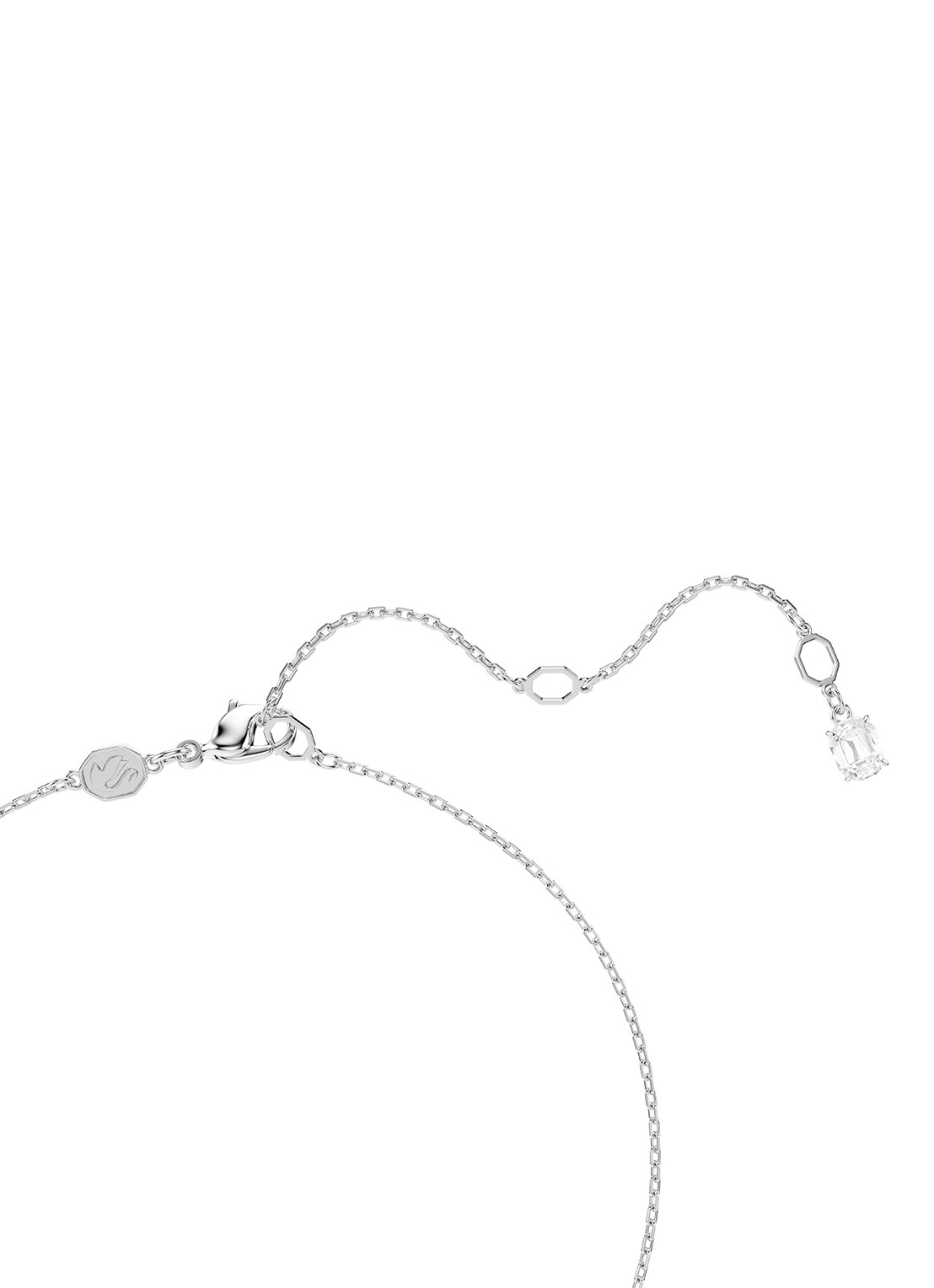 Swarovski Swan ketting met zirkonia - detail 5 zilver