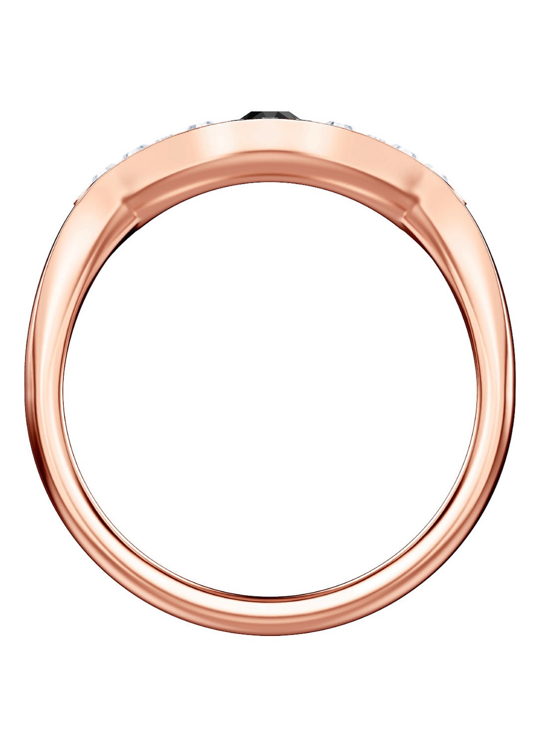 Swarovski Symbol ring met kristal - detail roségoud
