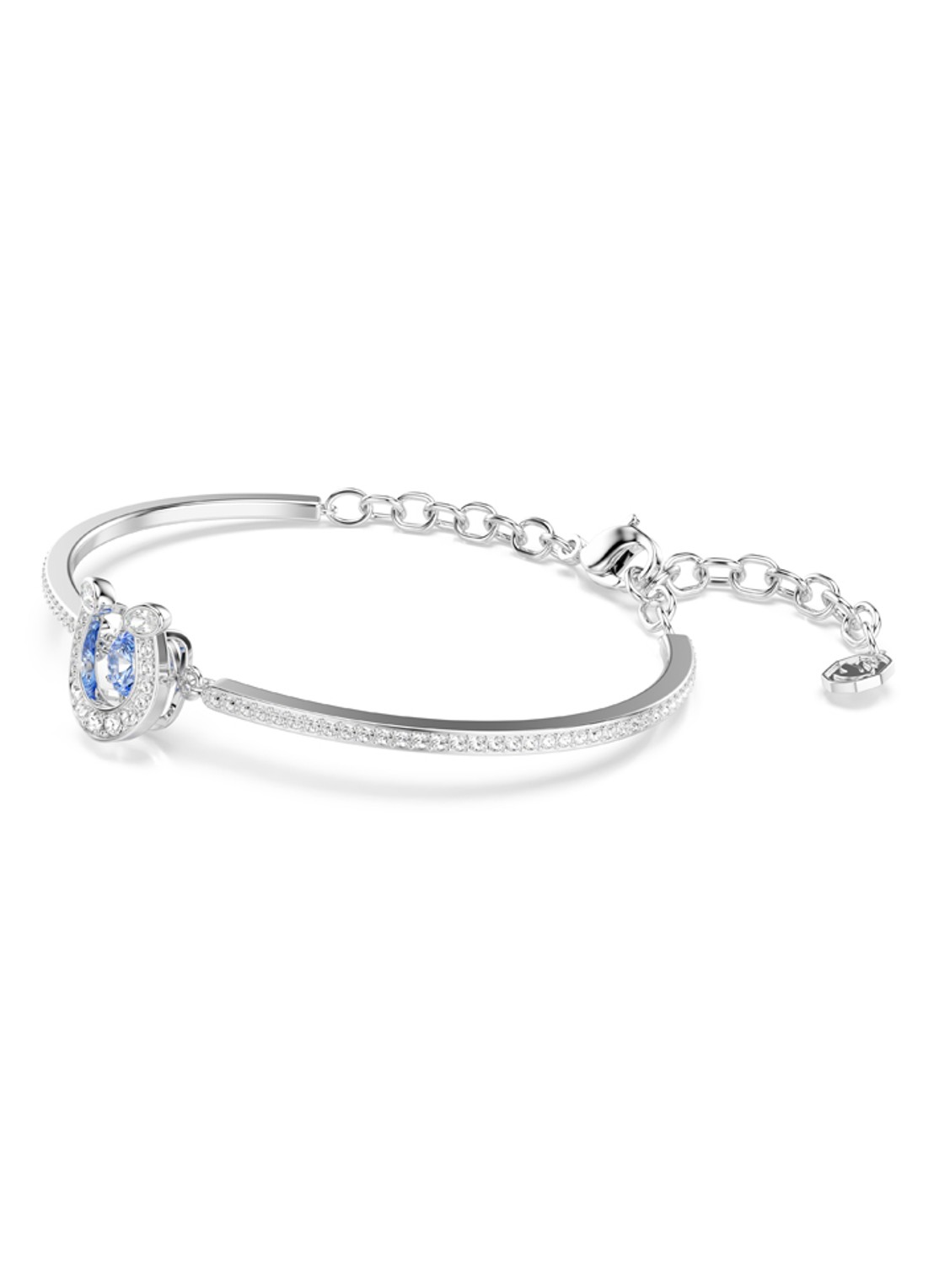 Swarovski Symbolica bangle met kristal M - detail zilver