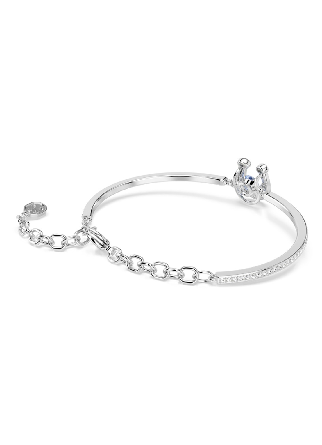 Swarovski Symbolica bangle met kristal M - detail 4 zilver