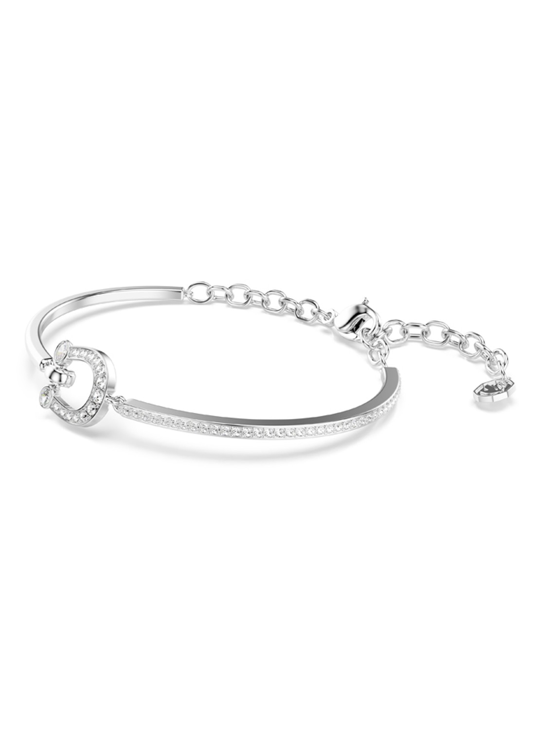 Swarovski Symbolica bangle met kristal - detail zilver