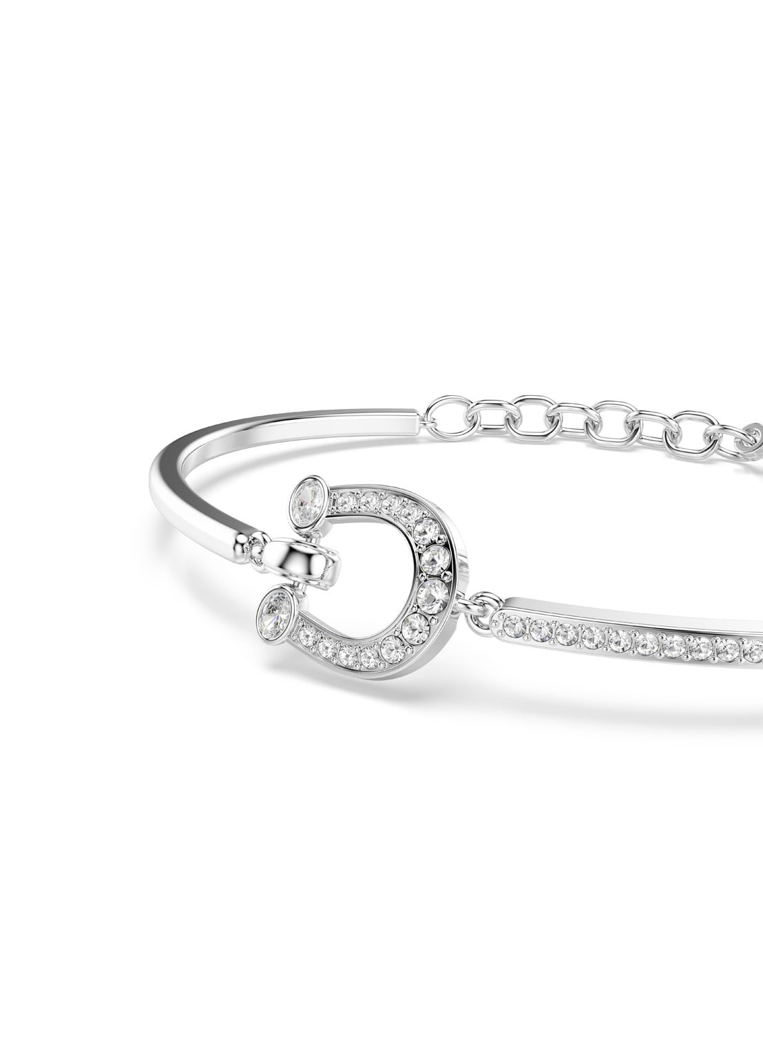 Swarovski Symbolica bangle met kristal - detail 3 zilver