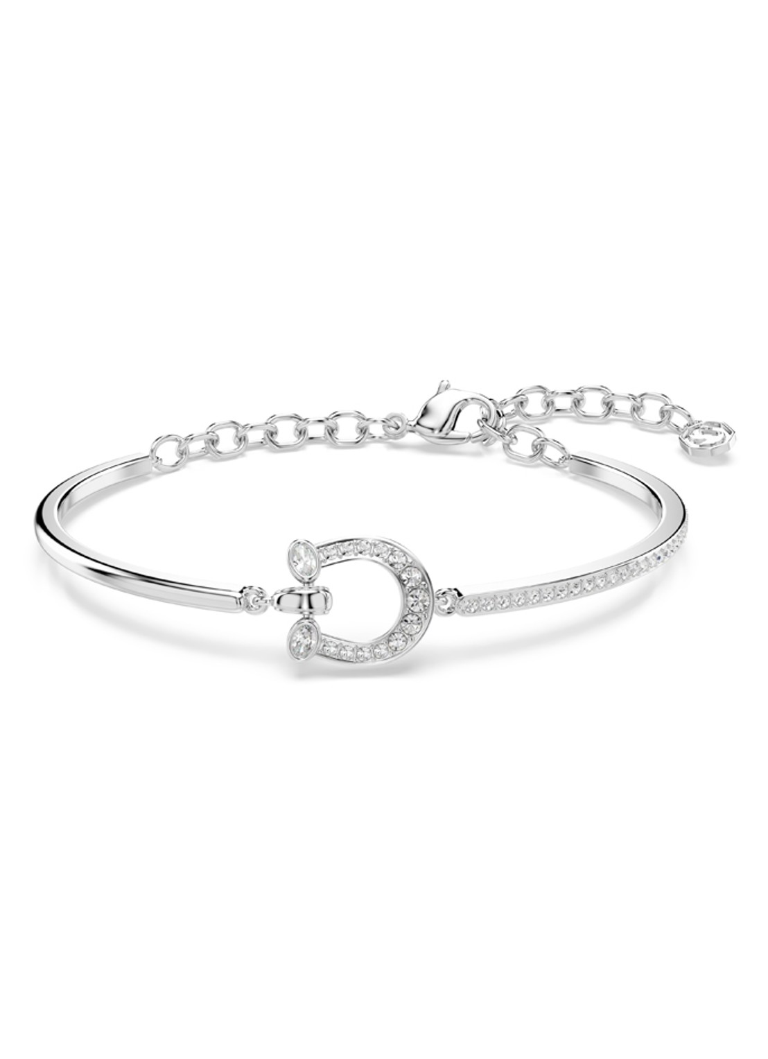 Swarovski Symbolica bangle met kristal - voorkant 6 zilver