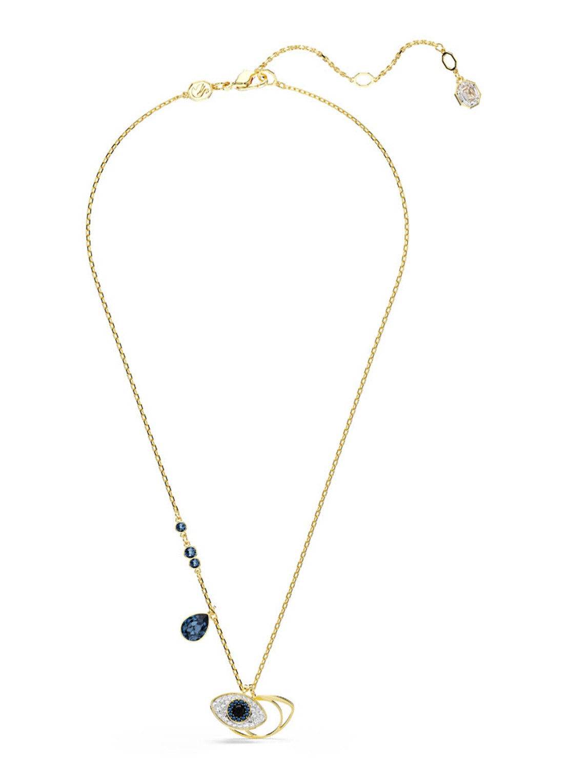 Swarovski Symbolica ketting met kristal - detail goud