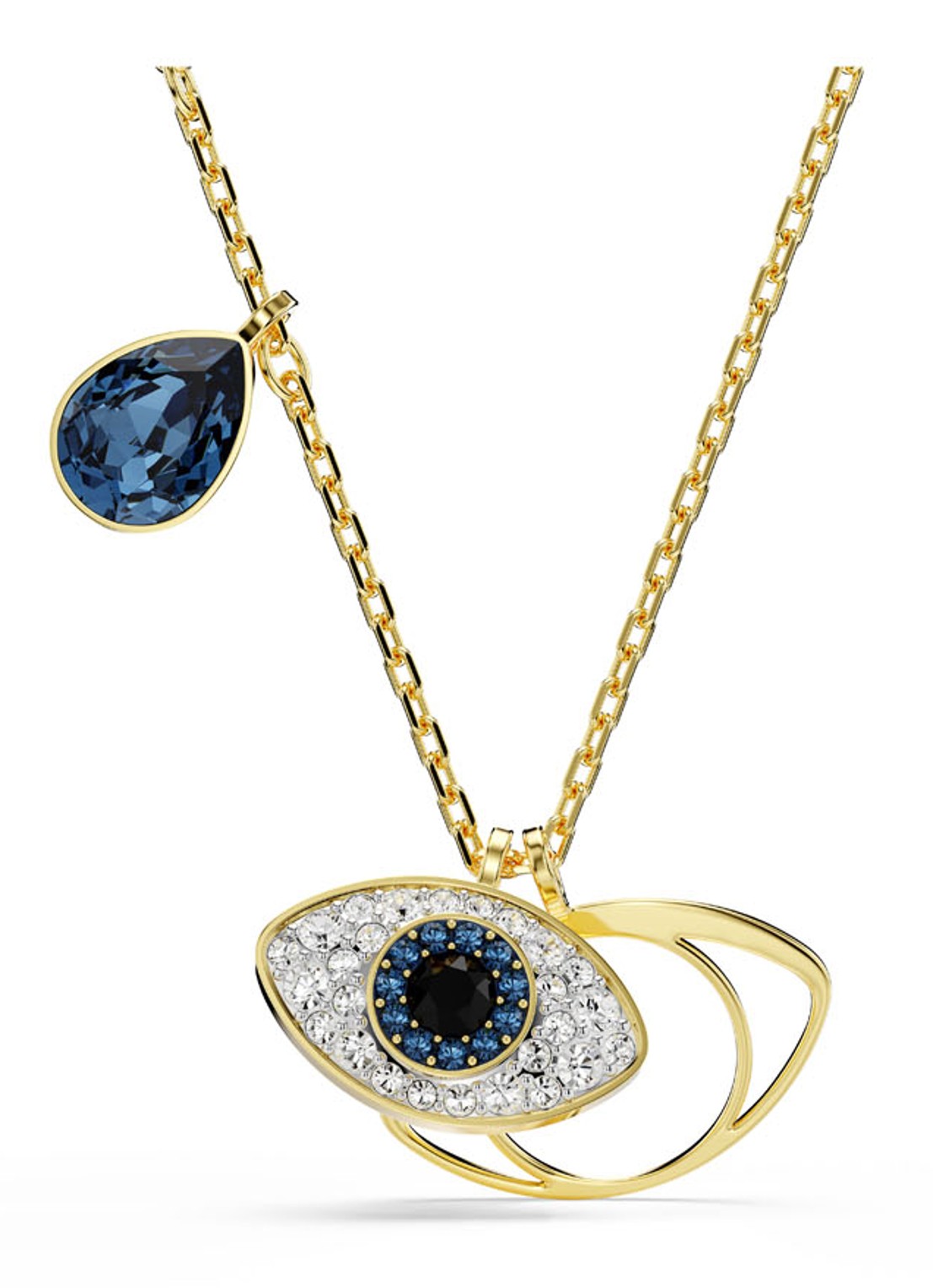 Swarovski Symbolica ketting met kristal - voorkant 4 goud
