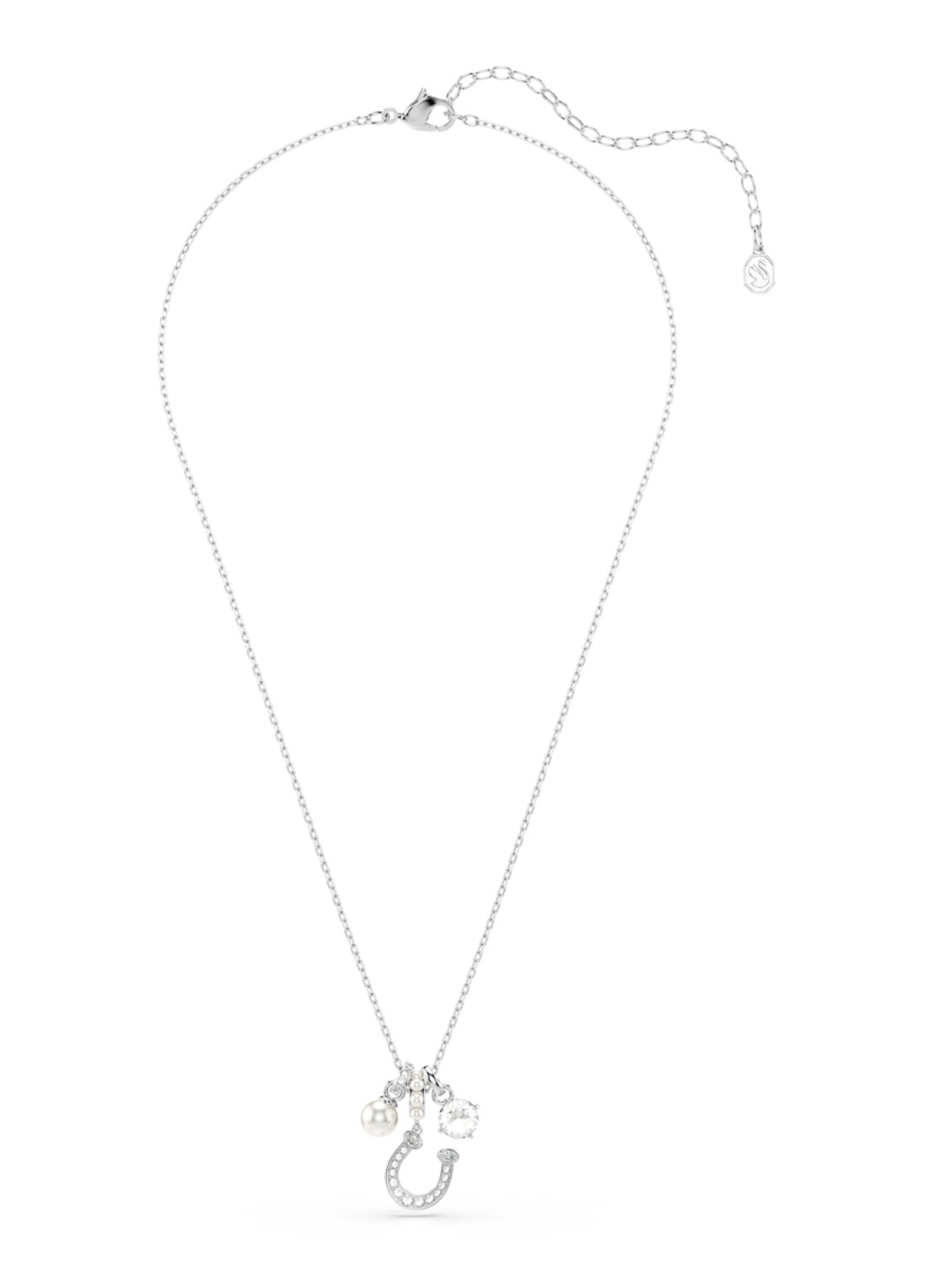 Swarovski Symbolica ketting met kristal - detail zilver