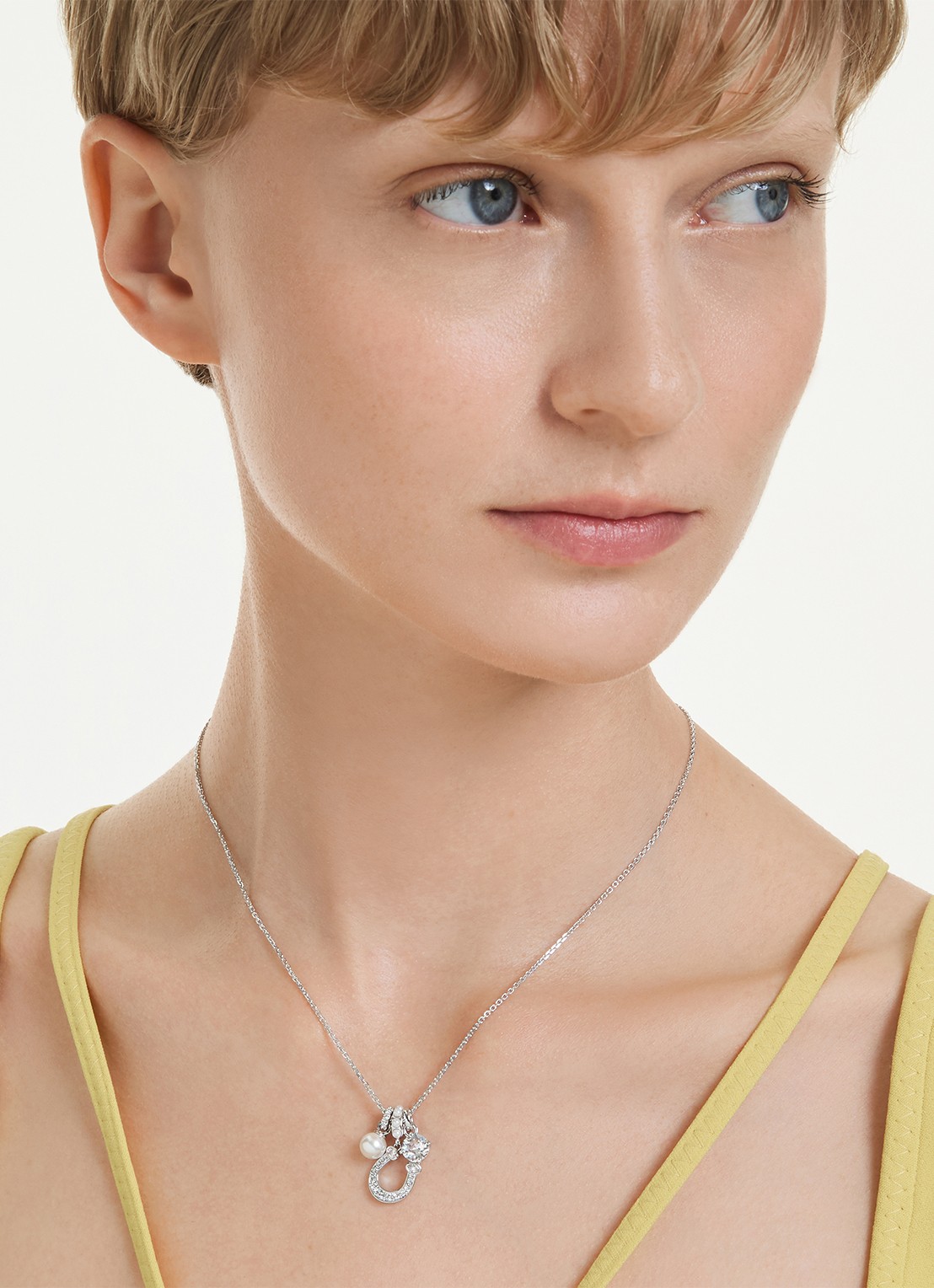 Swarovski Symbolica ketting met kristal - detail 5 zilver