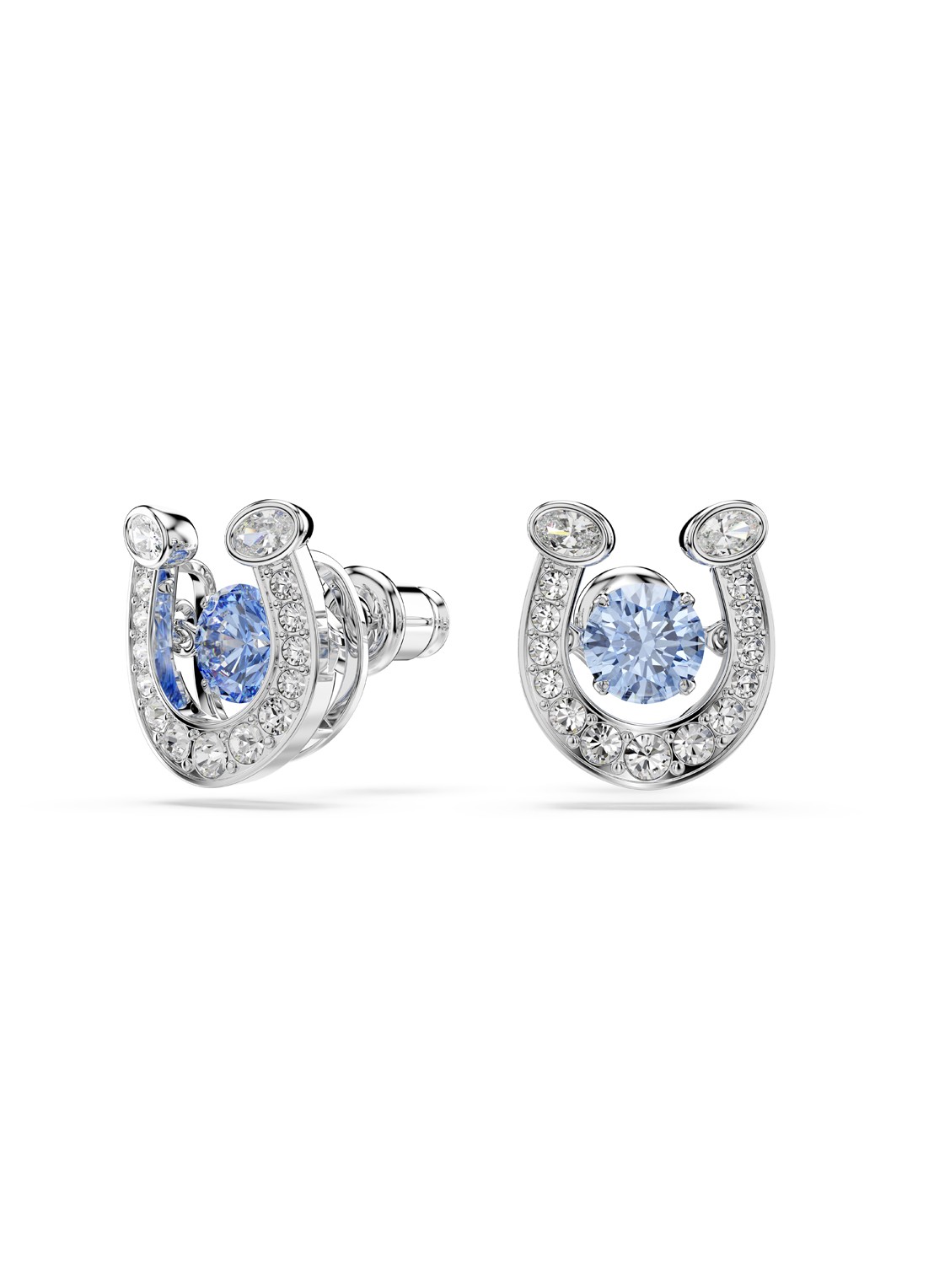 Swarovski Symbolica oorstekers met kristal - detail zilver