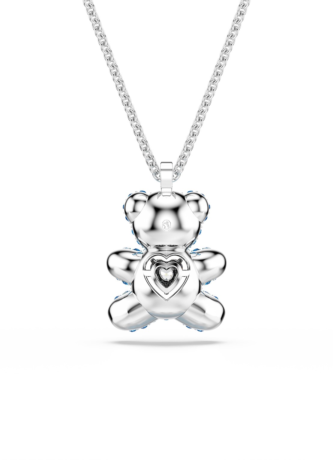 Swarovski Teddy ketting met kristal - detail 5 zilver