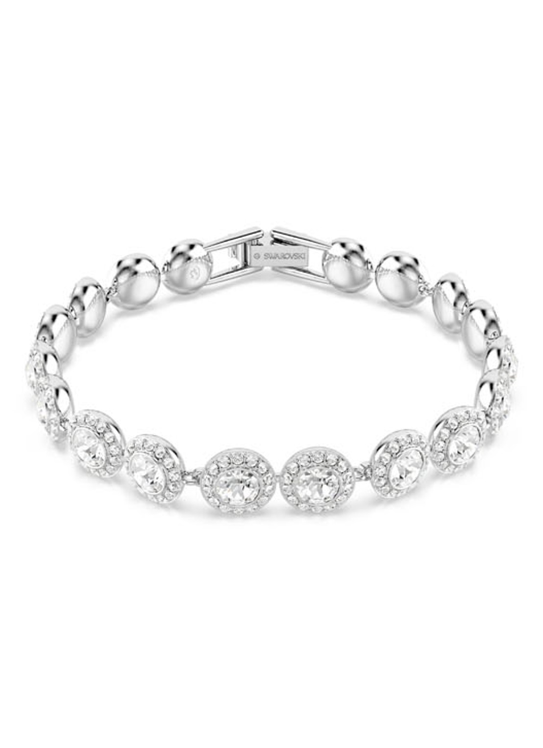 Swarovski Una armband met kristal M - voorkant 4 zilver