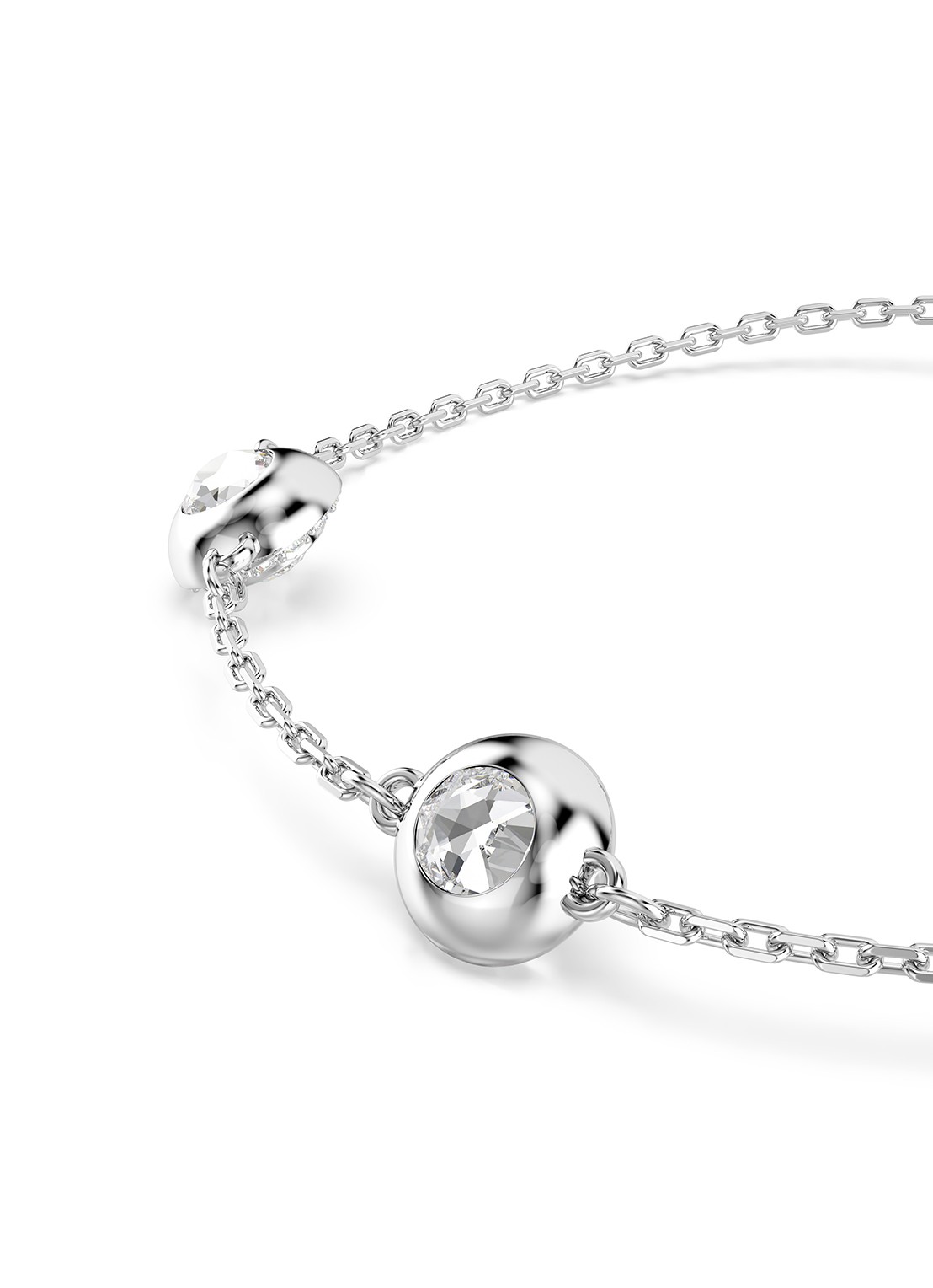 Swarovski Una armband met kristal M - detail 6 zilver