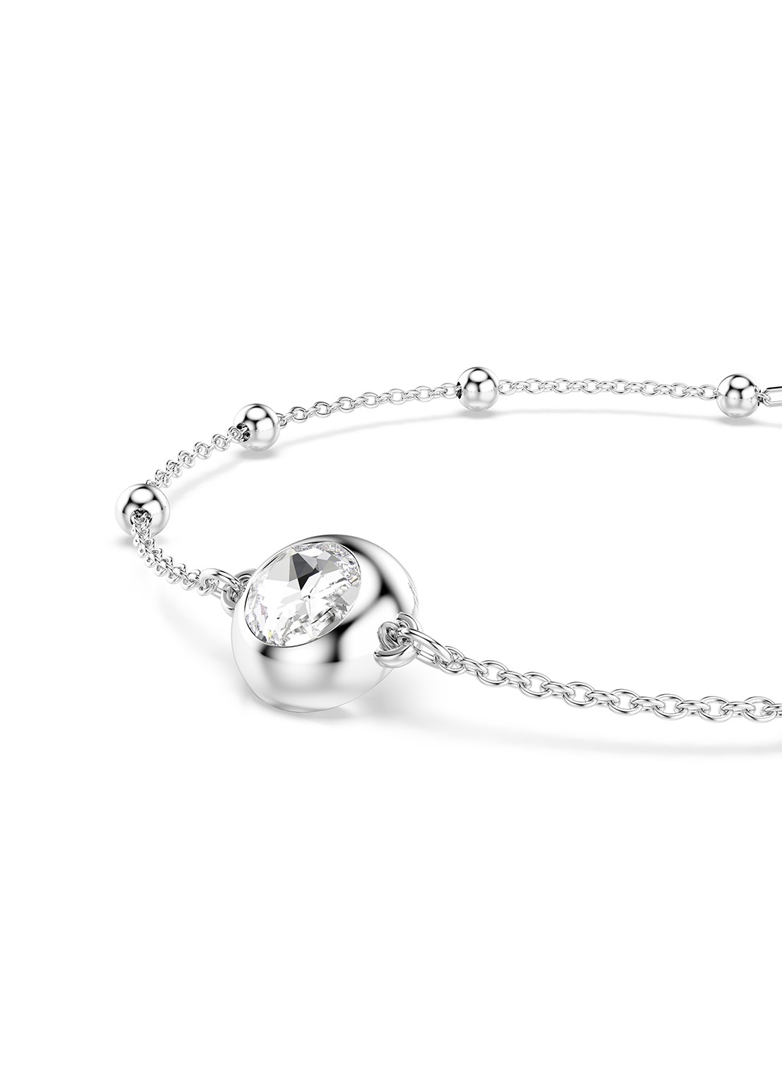 Swarovski Una armband met kristal M - detail 6 zilver