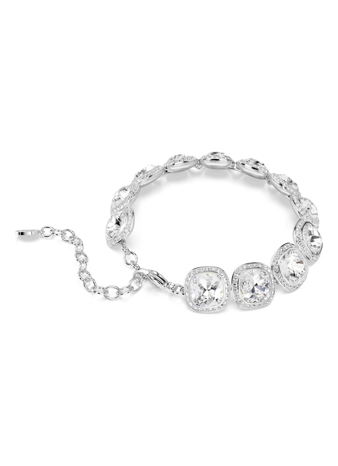 Swarovski Una armband met kristal - detail 4 zilver