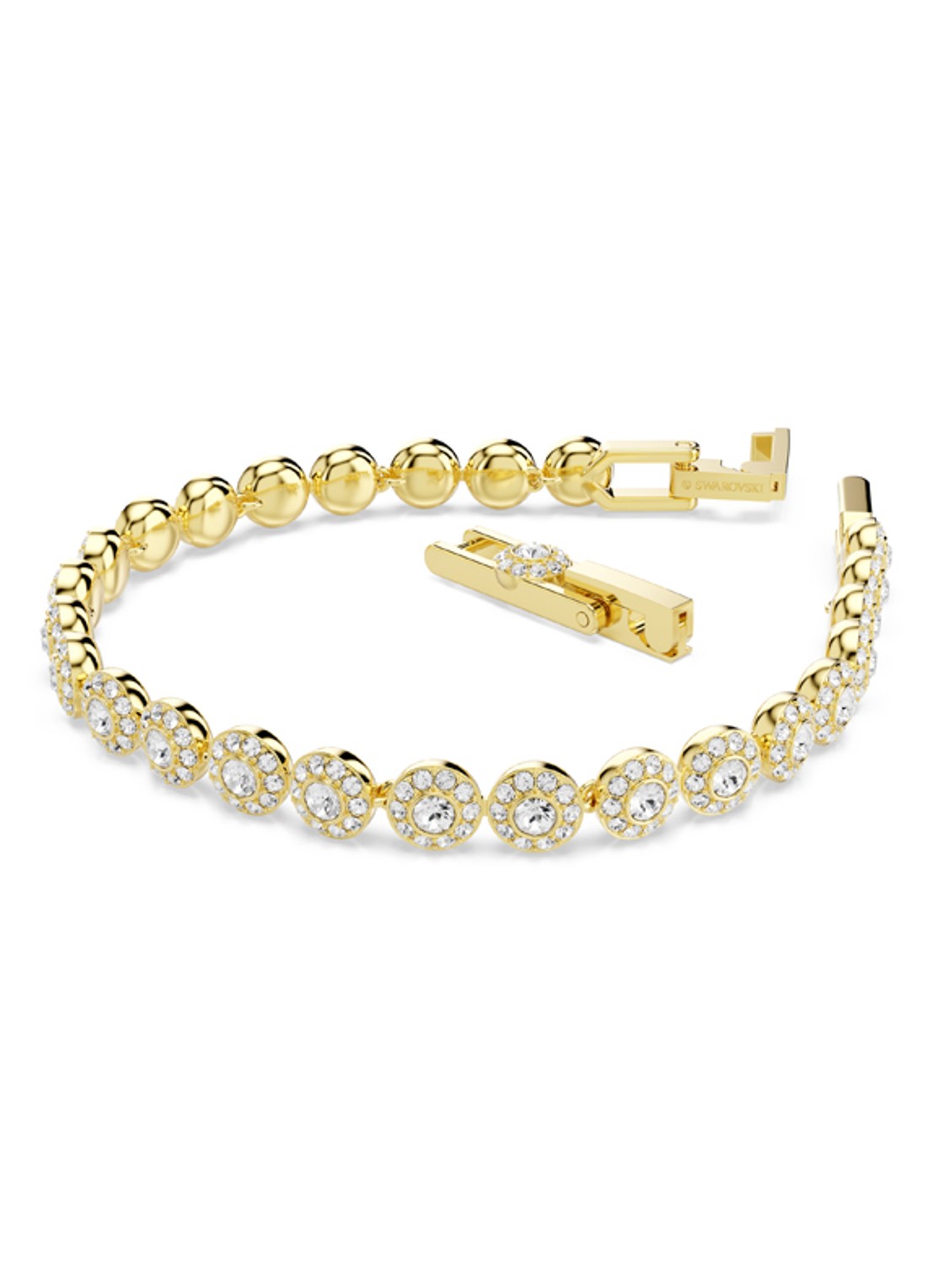 Swarovski Una armband verguld S - detail 2 goud