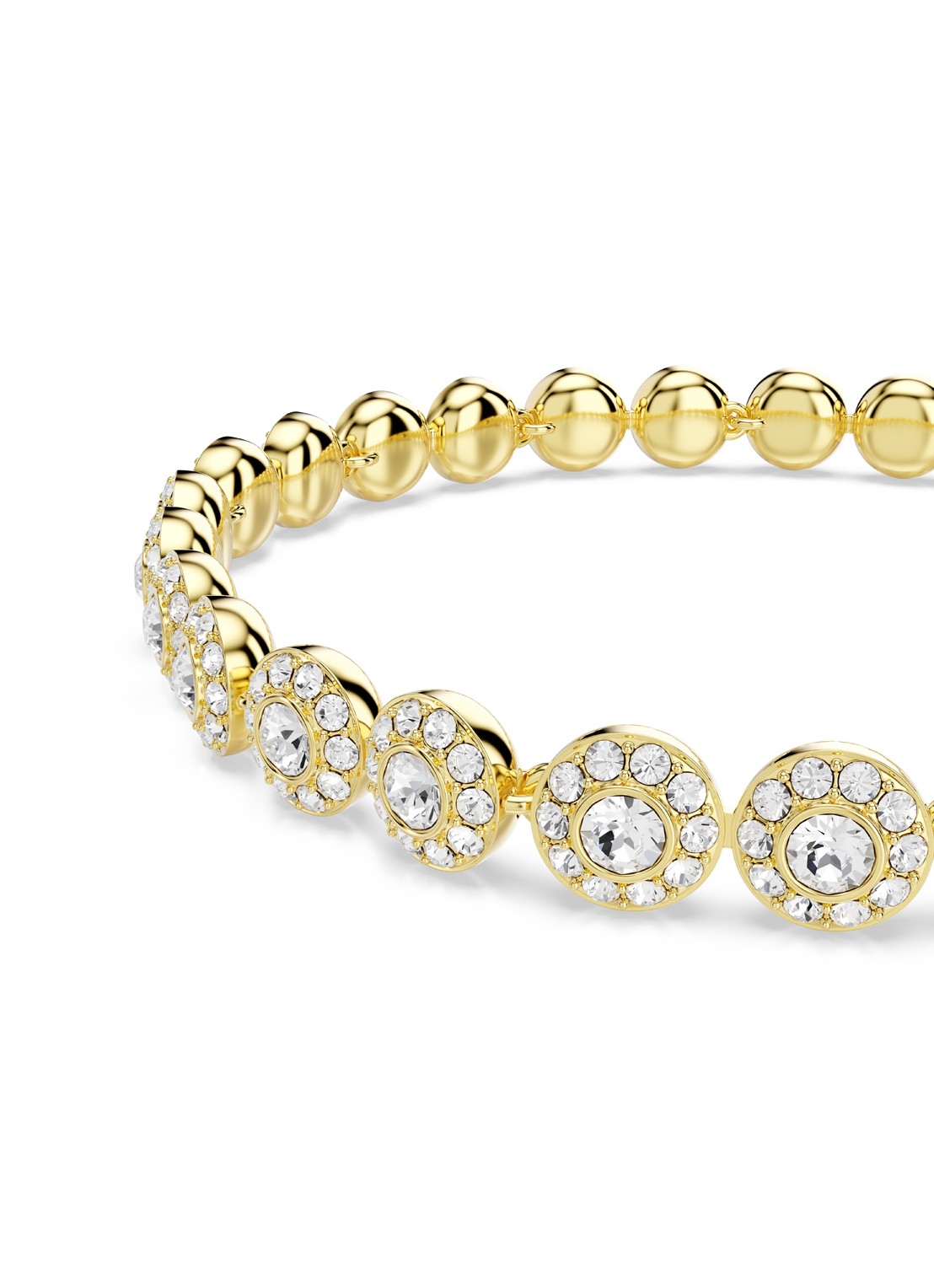 Swarovski Una armband verguld S - detail 4 goud