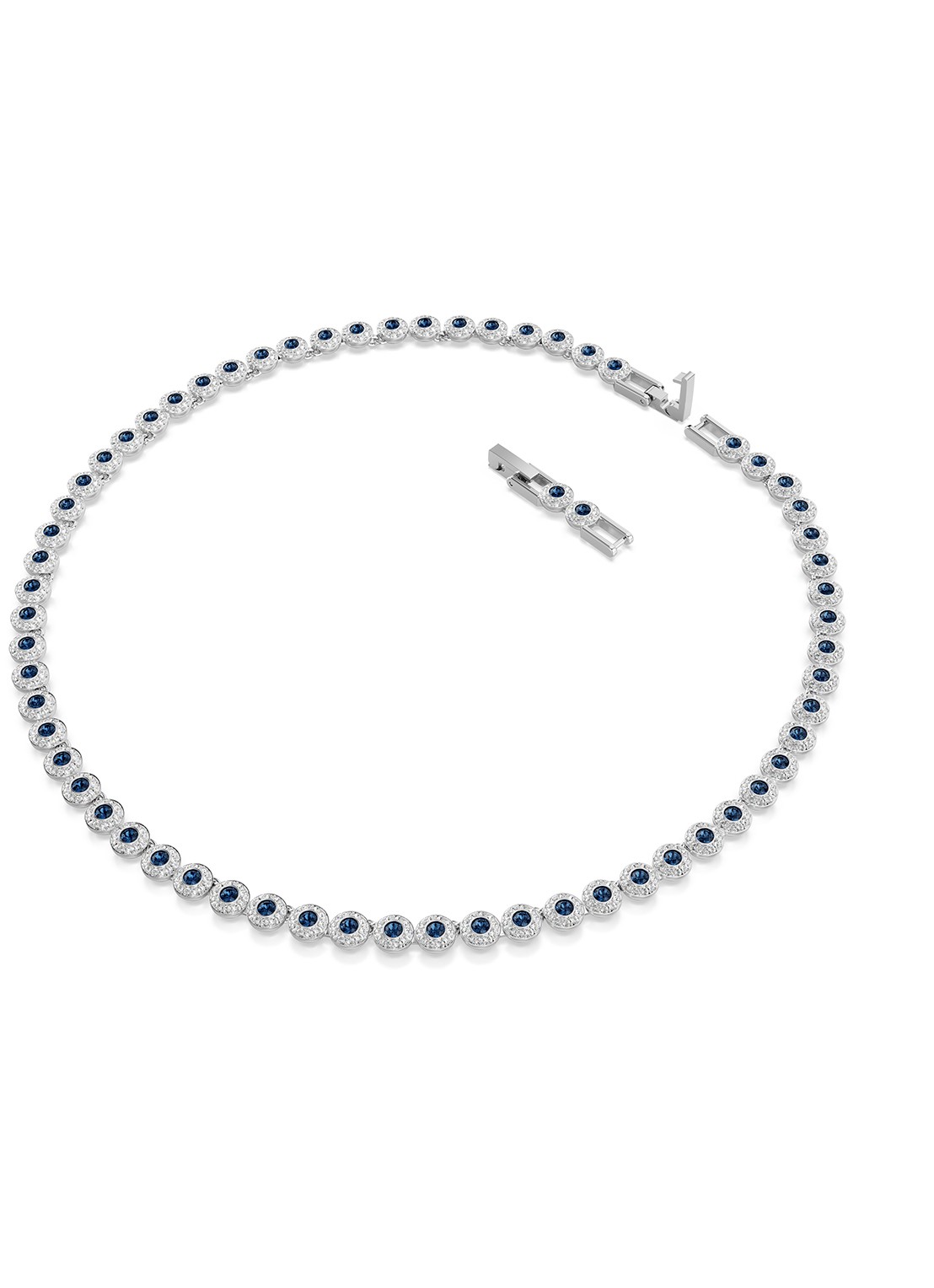 Swarovski Una ketting met kristal - detail zilver