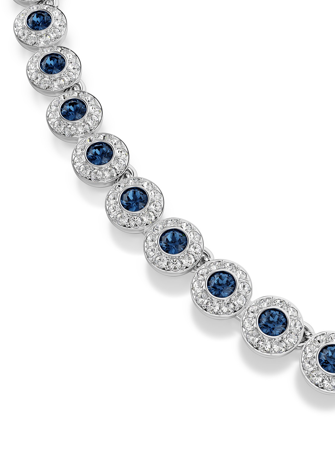 Swarovski Una ketting met kristal - detail 3 zilver