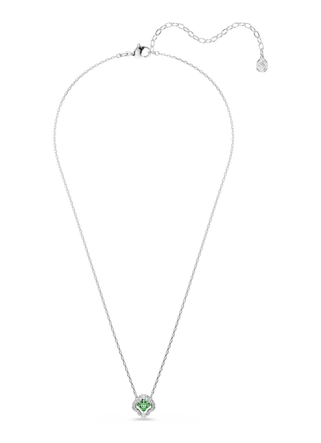 Swarovski Una ketting met kristal - detail 2 zilver