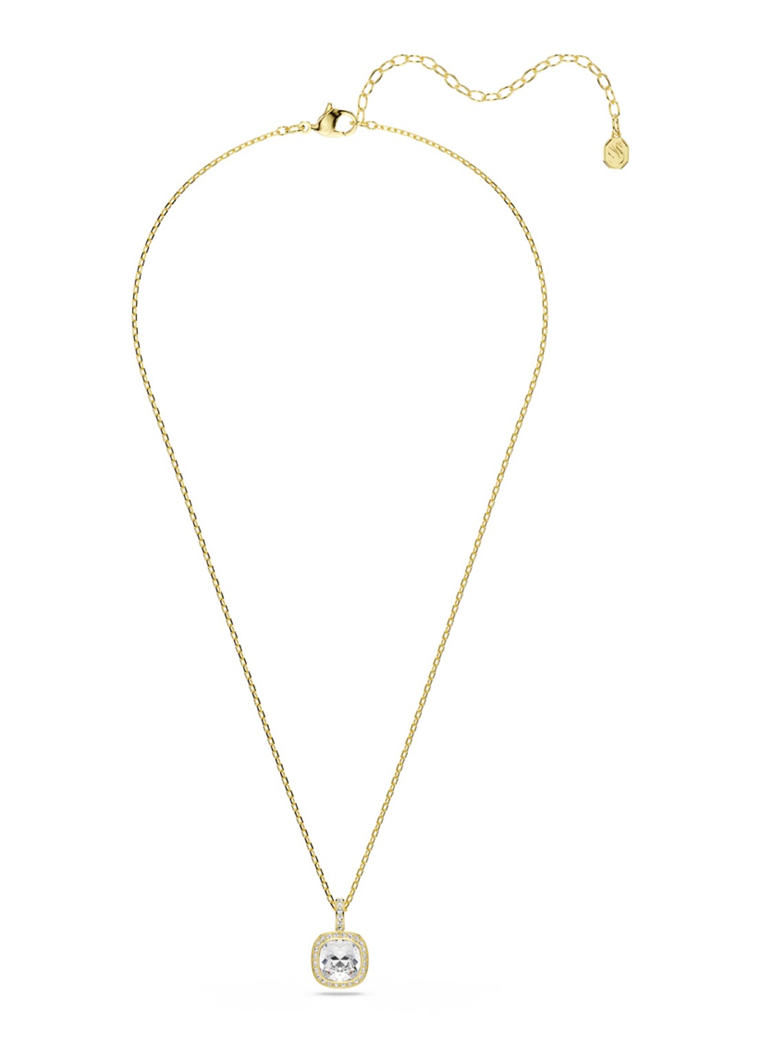 Swarovski Una ketting met kristal - detail 2 goud