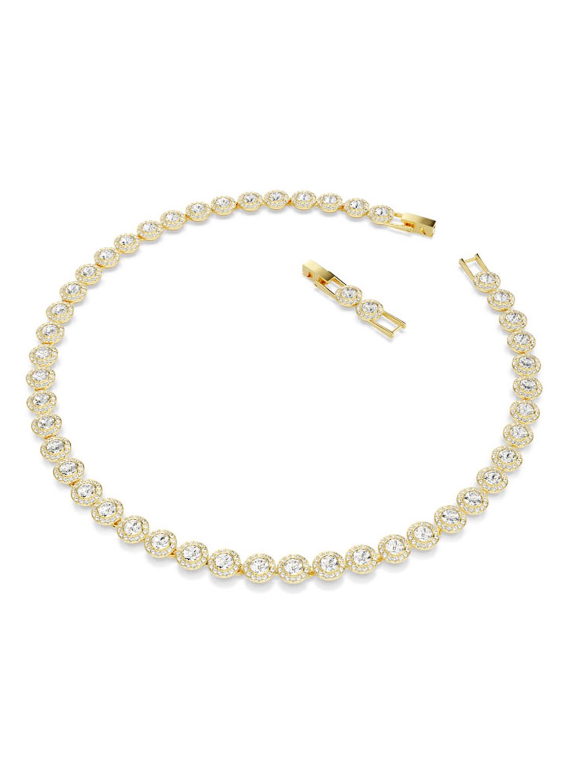 Swarovski Una ketting verguld  - detail 2 goud