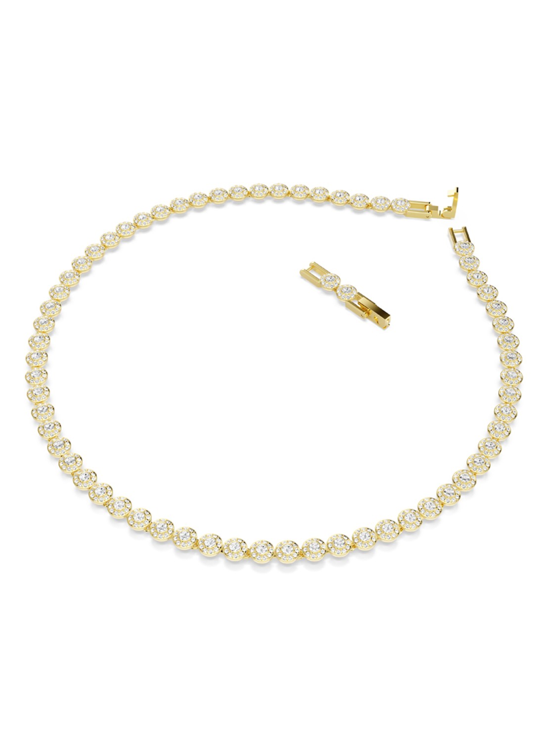 Swarovski Una ketting verguld - detail goud