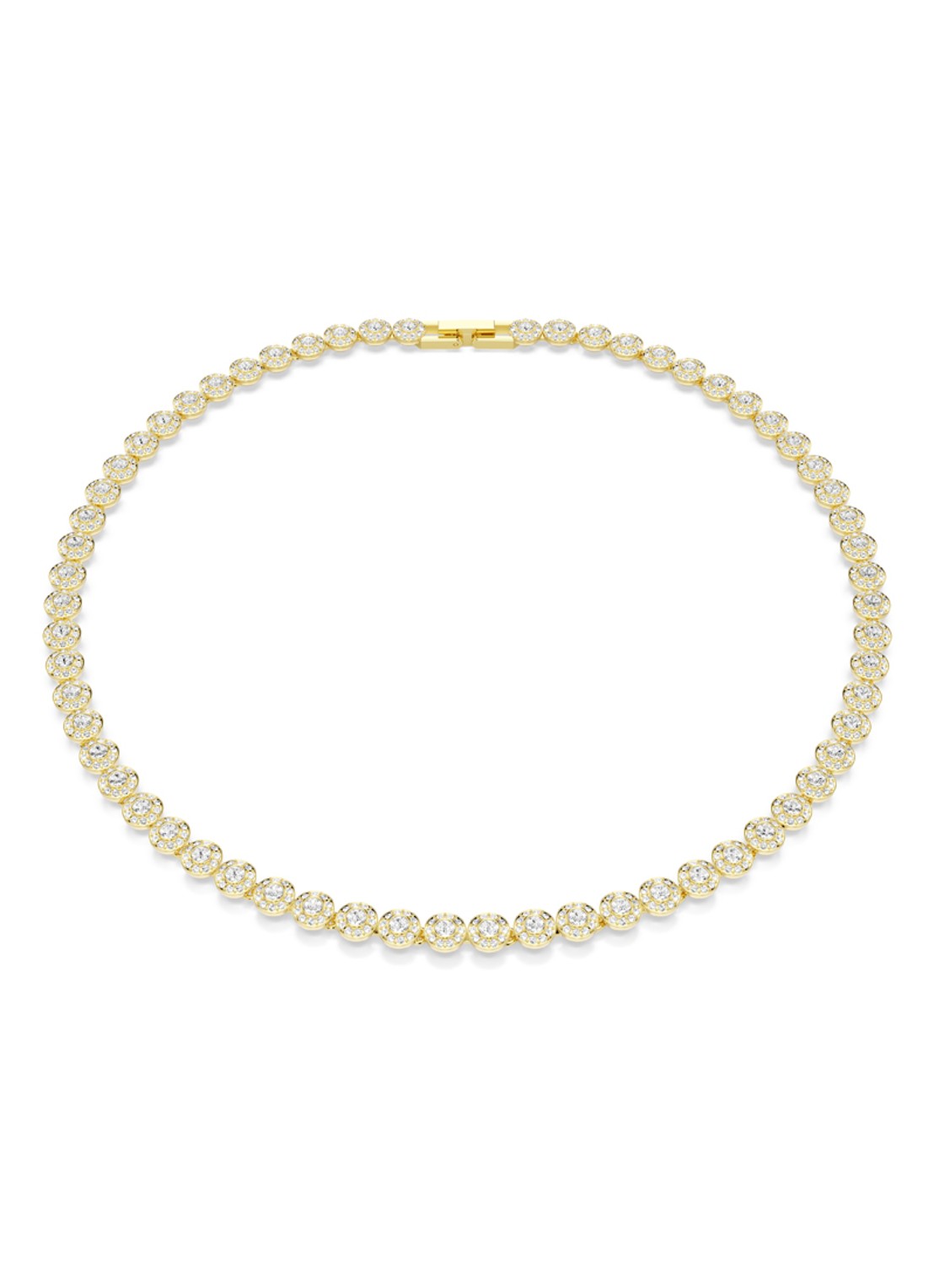 Swarovski Una ketting verguld - voorkant 6 goud