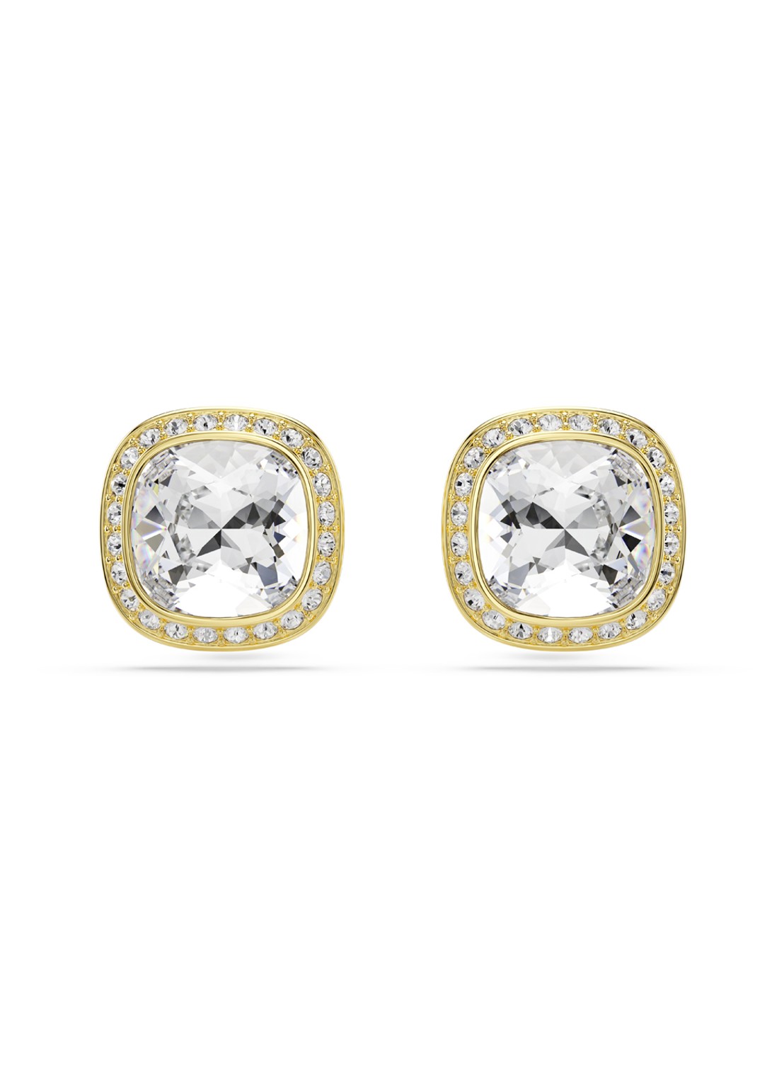 Swarovski Una oorstekers verguld  - voorkant goud