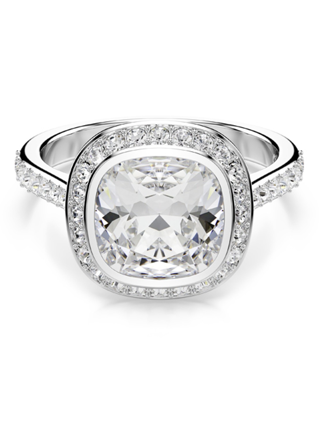 Swarovski Una ring met kristal 58 - voorkant 4 zilver