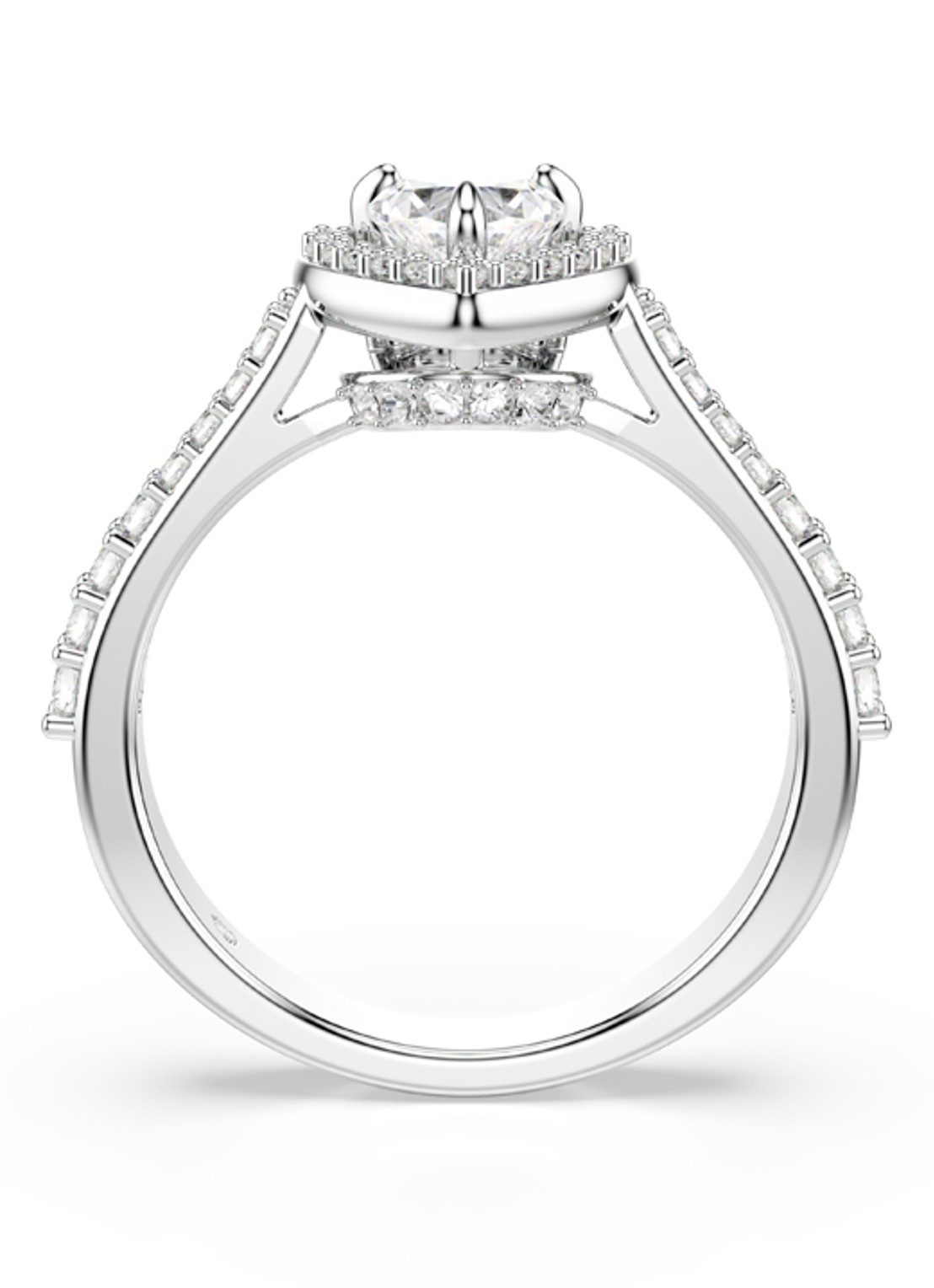 Swarovski Una ring met kristal 60 - detail 2 zilver