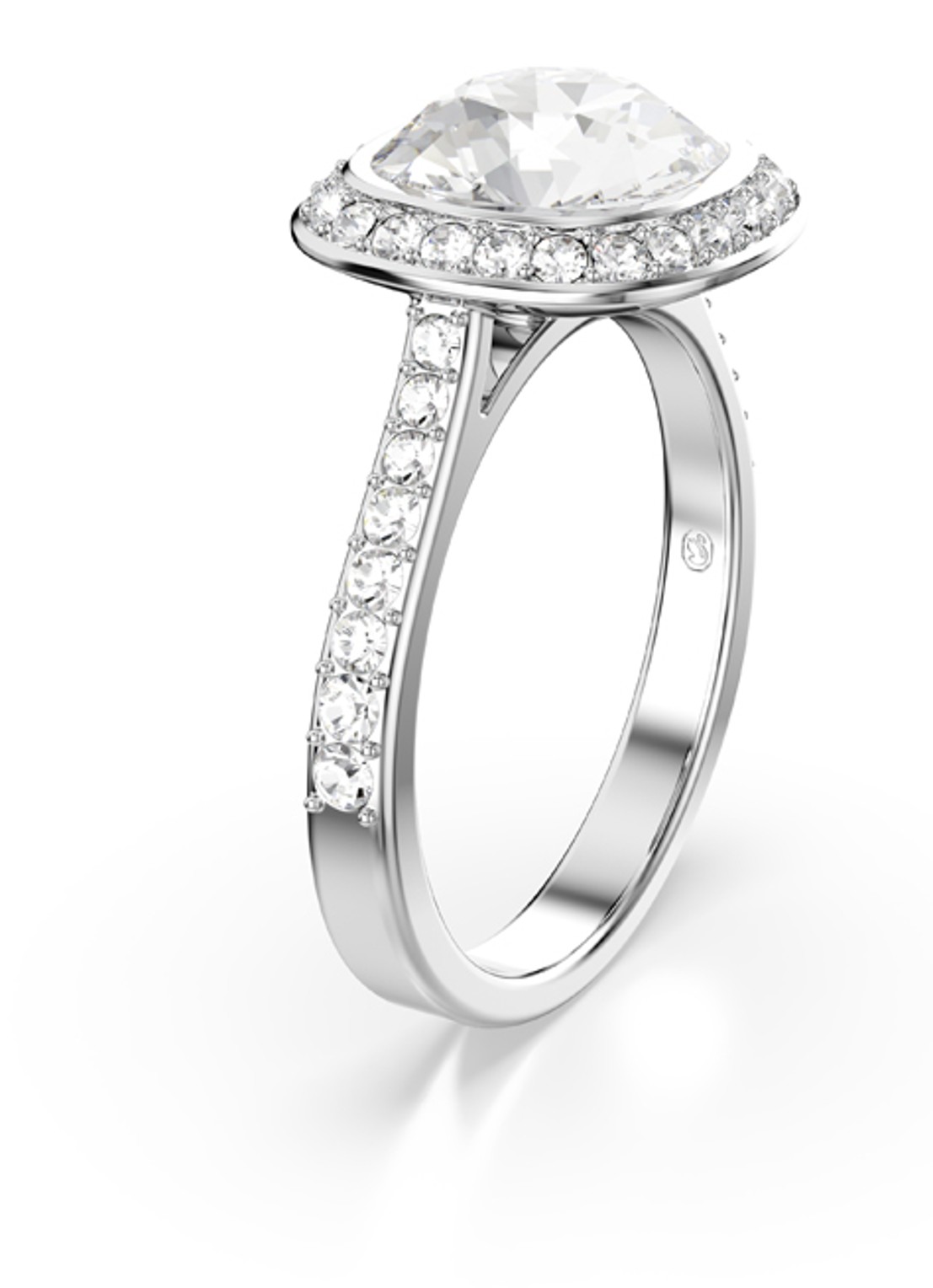 Swarovski Una ring met kristal 60 - detail zilver