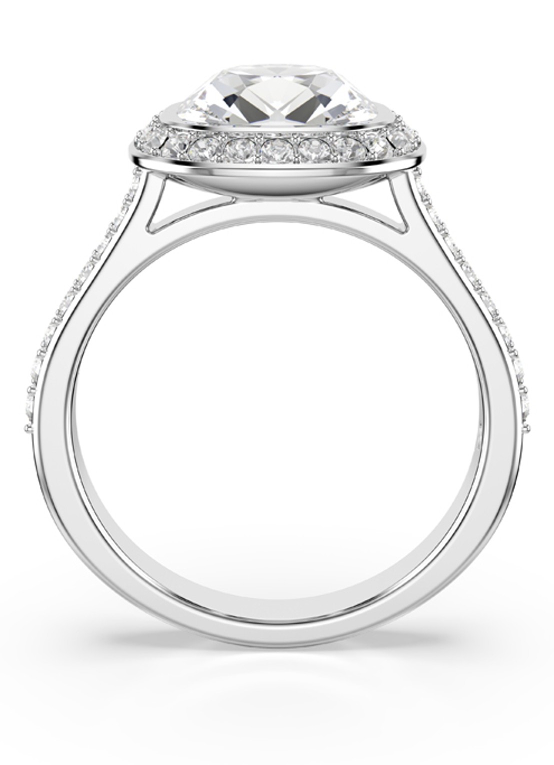 Swarovski Una ring met kristal 60 - detail 2 zilver