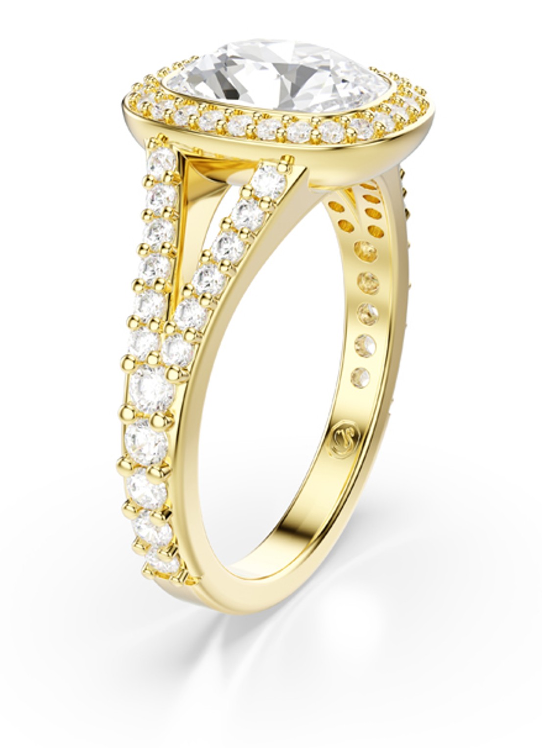 Swarovski Una ring verguld 52 - detail goud