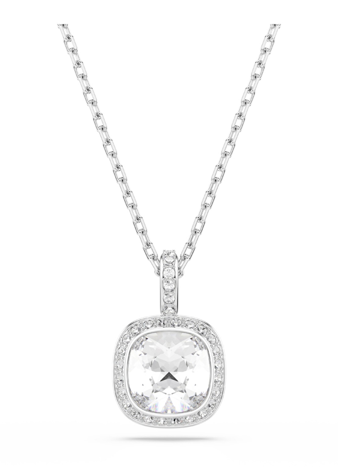 Swarovski Una set van ketting en oorstekers met kristal - detail 4 zilver