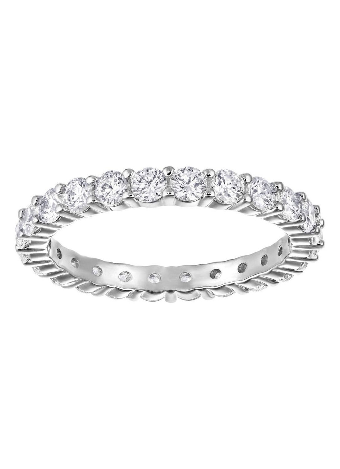 Swarovski Vittore ring met kristal - voorkant zilver
