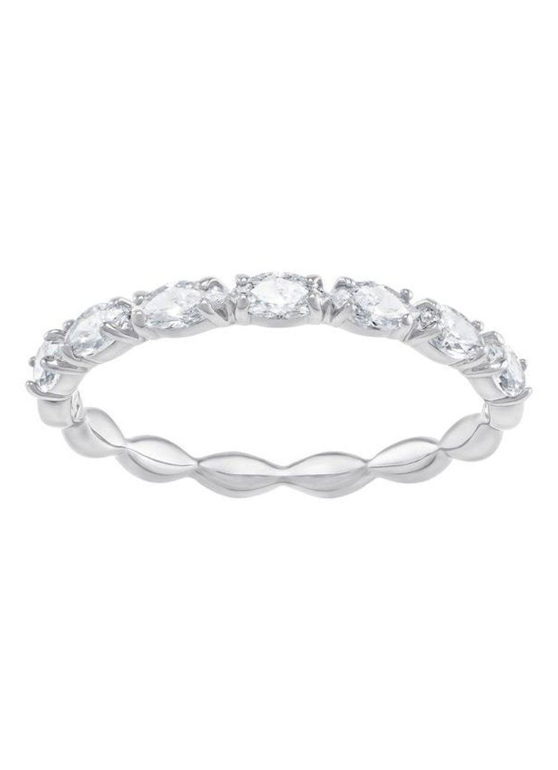 Swarovski Vittore ring met kristal - voorkant zilver