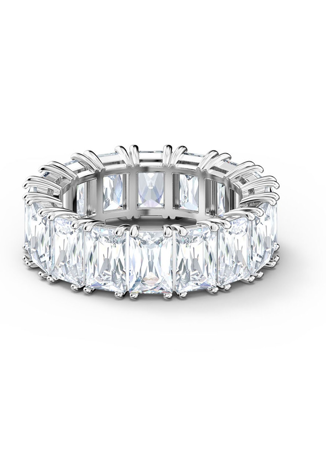 Swarovski Vittore ring met kristal - voorkant 3 zilver