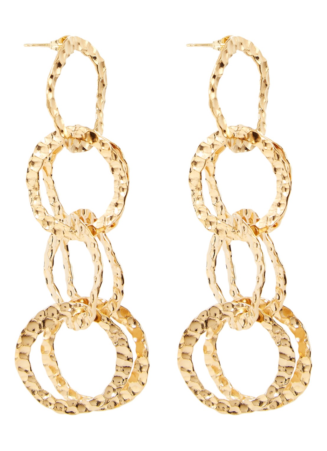 Sylvia Toledano Cosmos II oorhangers verguld - voorkant goud