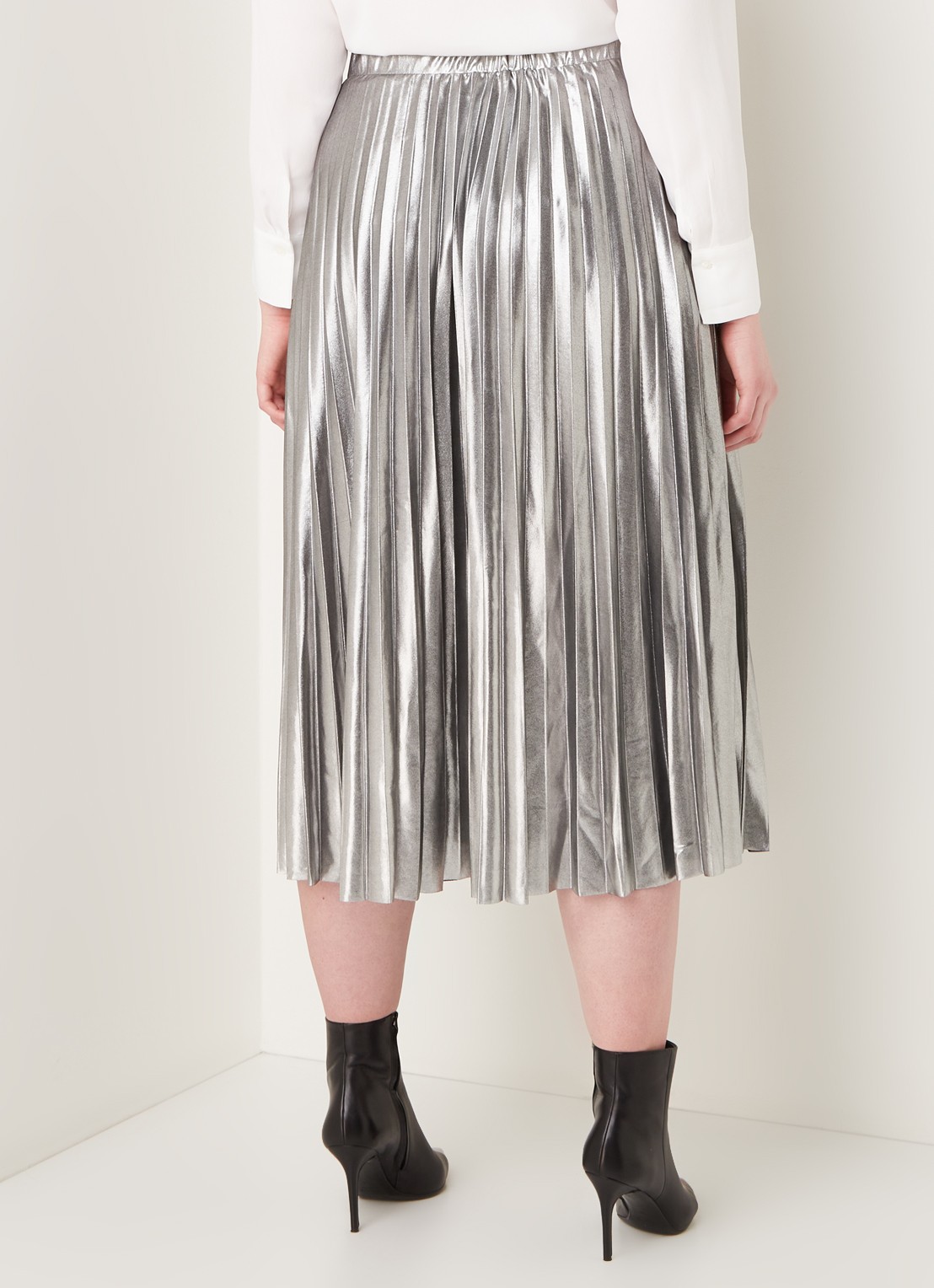 Taifun Midirok met plissé en metallic finish - achterkant zilver