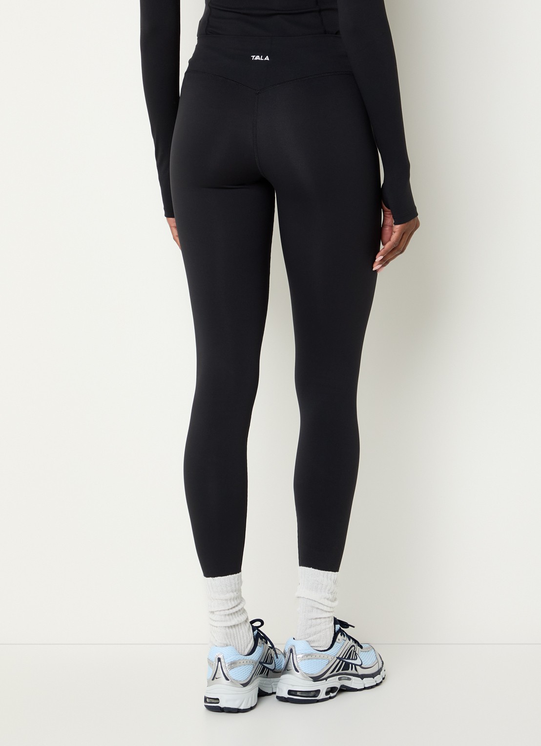 TALA Dayflex high waist skinny fit trainingslegging met logo - achterkant zwart