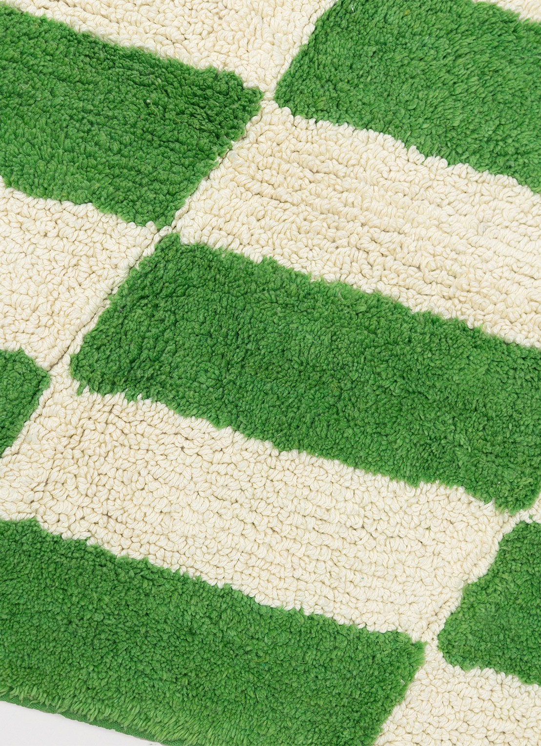 Tarta Gelatina Cassette badmat van  katoen 85 x 55 cm - detail groen