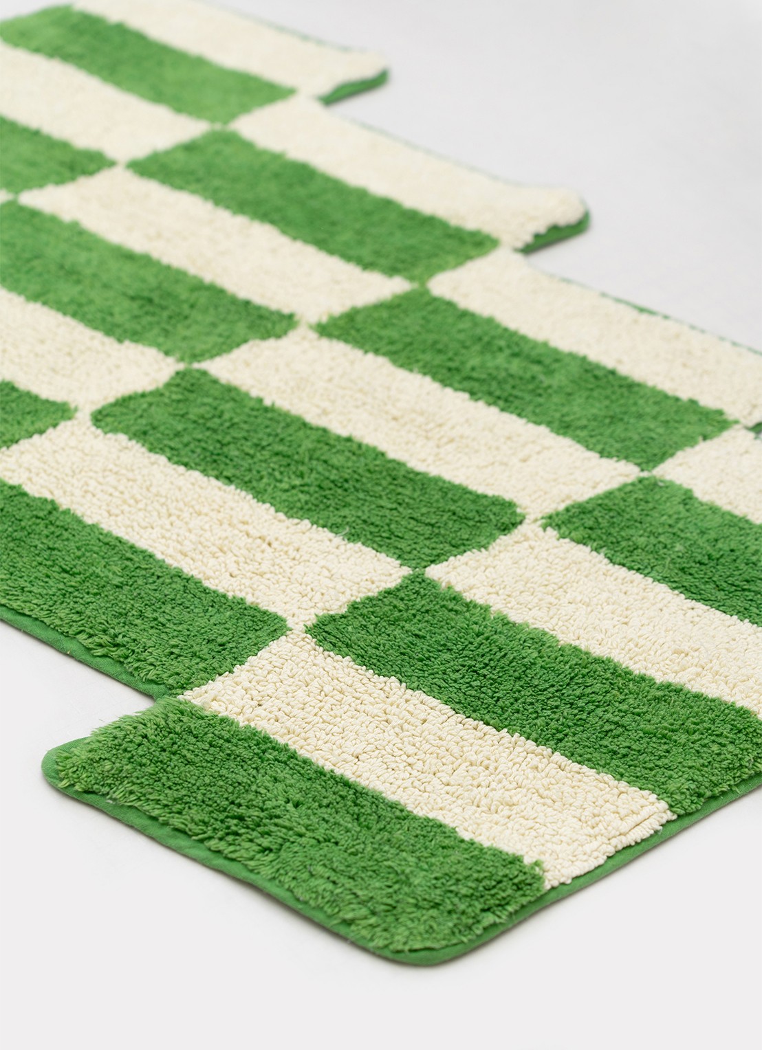 Tarta Gelatina Cassette badmat van  katoen 85 x 55 cm - detail 2 groen
